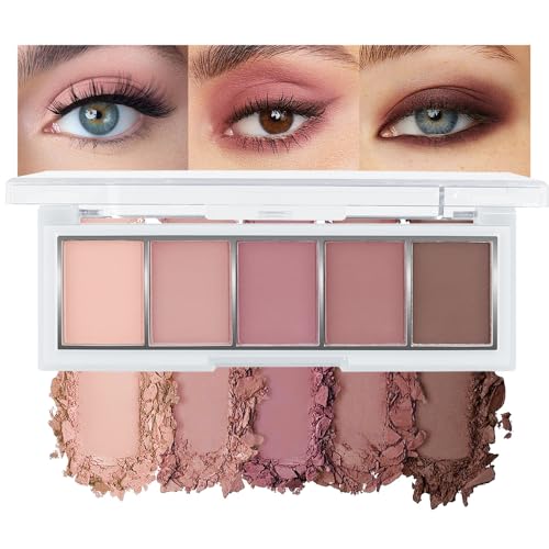 Matte Eyeshadow Palette, Rose Mauve Pink Neutral Eye Shadow, Dusty Pink Taupe Brown Eyeshadow, Soft Blendable Natural Makeup, Long Lasting Waterproof for Daily Date Soft Glam Look, Sombra de Ojos 04 - color: B04