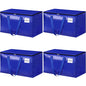 HomeHacks Moving Bags Heavy Duty with Strong Zippers and Handles Collapsible Moving Supplies, Storage Totes for Packing & Moving Storing 93L,4-Pack, Blue - size: 93L-4 Packs