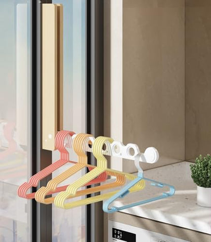 Natural Wood Folding Clothes Hanger Rack for Laundry Room, Wall Mounted Clothes Drying Rack, Laundry Drying Rack Foldable, Perfect for Small Spaces, Beech Wood White - color: White