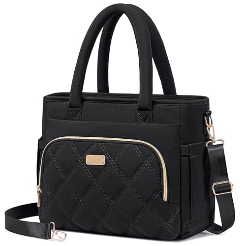 Artelaris Lunch Bag Women, Adult Insulated Lunch Box, Leakproof Lunch Cooler Bag, Reusable Large Lunch Cooler for Work, Picnic, Travel (Black) - color: Black