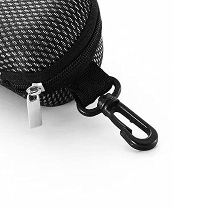 Yamrots 2 Pcs Zipper Hard Sunglasses Cases Portable Travel Eyeglasses Cases with Plastic Hook - color: Black White