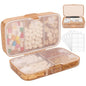 FYY Weekly Pill Organizer with Labels,8 Compartments Travel Daily Pill Case Airtight Moistureproof Large Pill Box to Hold Vitamins, Fish Oil, Supplements,Cotton Swab and Bandages-Brown - color: Brown