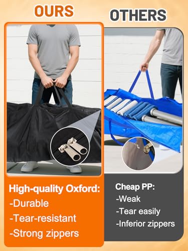 140 Gallon Extra Large Storage Bags - 600D Oxford Heavy-duty Outdoor Storage with 4 Carrying Handles, 56''x24''x24''
