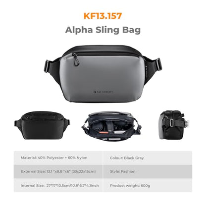 K&F CONCEPT Camera Sling Bag Crossbody Bag Waterproof Camera Shoulder Backpack DSLR/SLR/Mirrorless Camera Case - color: 01 Available Black Medium