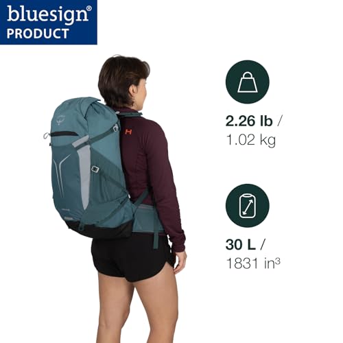 Osprey Sportlite 30L Lightweight Hiking Backpack for Men and Women - Everyday Hiking Bag - Travel Daypack, Graphite Purple - color: Graphite Purple, style: 30l