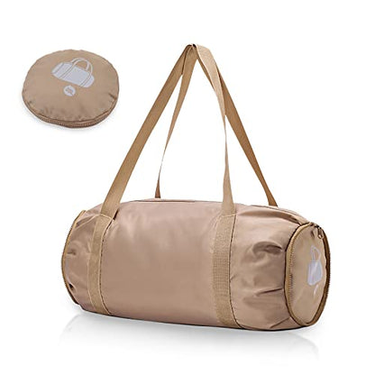 Foldable Sports Gym Bag with Wet Dry Pocket, Ultralight Travel Bag, Large Capacity Duffel Bag, Overnight Bag, Beach (brown) - color: Brown