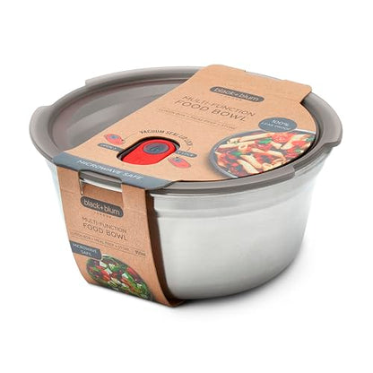 BLACK + BLUM Lunch Bowl - Reusable Meal Prep Containers for Picnic & Camping - Microwavable Stainless Steel Lunch & Dinner Food Storage Box with Leak Proof Lid - Dishwasher & Oven Safe - Medium 32oz - size: Large Bowl (950ml)