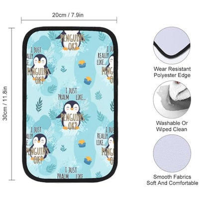 Center Console Cover Cute Penguin, Waterproof Armrest Pad Cover for Car SUV, Universal Vehicle Accessory - color: Picture (69)