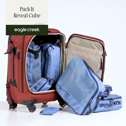 Eagle Creek Pack-It Reveal Cube Set - Packing Cubes for Compartmentalizing Luggage - Durable - Ultra-Lightweight - Water-Resistant - Easy Grab Zipper Pull - Mesh Windows - Willow Green - XS/S/M - color: Willow Green