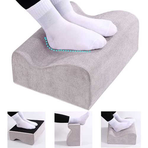 Foot Rest for Under Desk at Work,At Work Soft Ergonomic Footrest,Support Foot Pillow,Heel Chair,Leg Elevation Pillow (Light Grey) - color: Light Grey