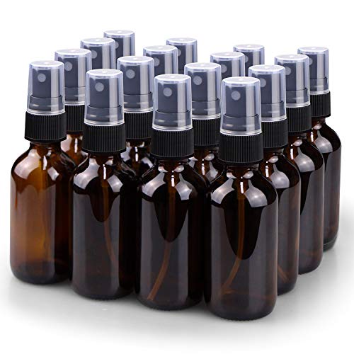 Wedama Spray Bottle, 2 oz Fine Mist Glass Spray Bottles, Little Refillable Liquid Containers for Watering Flowers Cleaning (16 Pack, Amber) - color: Amber, size: 2 Ounce (Pack of 16)