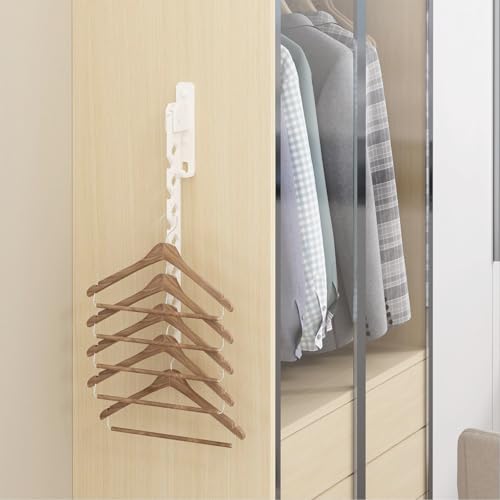 Wall Mounted Clothes Drying Rack, Wall Clothes Hanger Hook for Laundry Room, Clothes Hanger Foldable, Wall Rack Indoor, Perfect for Small Spaces, White 2 Packs - color: White 2 Pack