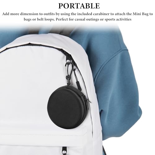Geekria Shield Headphones Case Compatible with Koss Porta Pro PP, Sony Xperia Ear Duo True, Replacement Hard Shell Travel Carrying Bag (Black)