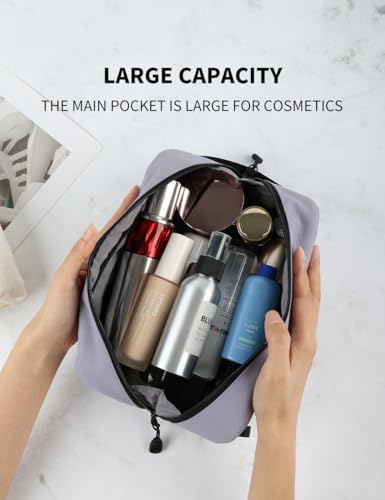 GOX Small Travel Toiletry Bag, Dopp Kit Case For Men, Multifunction Cosmetics Organizer Pouch (Lavender Purple) - color: Lavender Purple