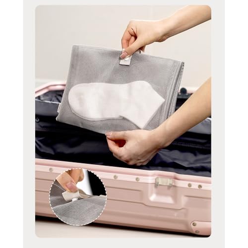 Mesh Laundry Bags with 3 Individual Pouch Foldable Bra Laundry Bags Lingerie Wash Bags for Washing Delicates Intimates Washing Machine Cleans Drys Storage Organizer Underwear Socks Travel