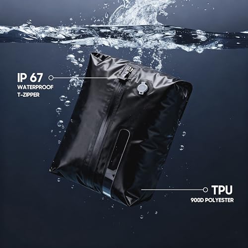 41L Vacuum Packing Cubes for Travel with Pump,Waterproof Travel compression bags for Suitcase, Luggage, Backpack with Manual Air Pump(Black,Large Volume 41L,2-PACK) - color: Black-2 packs