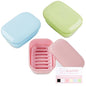 Quatish 3 Pack Travel Soap Case Leakproof, Portable Travel Bar Soap Holder Container with Lid for Camping, Gym, Multicolor - color: Pink,green,blue