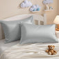 NTBAY Egyptian Cotton Toddler Pillowcases - Set of 2 - Travel Pillow Cases - 500 Thread Count Cotton 13x18 Pillow Covers - Envelope Closure Nursery Pillowcases, 13x18 Inches, Light Grey - color: Light Grey