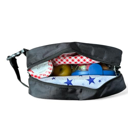 Yumbox Chill Snack Bag includes 2 Removable Gel Ice Packs, Freezable Cooler Bag for School Lunch, Work, Pre-school, Foldable, Spacious, Lightweight Strawberry Fields Print - color: Strawberries