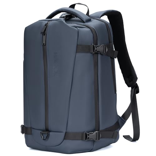 BAGOK Travel Backpack for Men and Women, Flight-Approved Carry-On Backpack with Laptop Compartment; Large-Capacity Personal Item for Business, Work, School, or Weekend Trips(Blue) - color: Blue