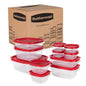 Rubbermaid EasyStore Rectangle and Square Containers, 22-Piece Set, Food Storage Containers with Lids - size: 22-Piece