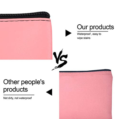 2 Pieces Money Bags with Zipper, 11x6.1 inch Money Pouch, Bank Bag, Cash Bag, Check Wallet, Cosmetics(pink) - color: Pink, size: 2 Pieces