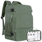 Sinaliy Personal Item Backpack, Carry on Travel Backpack with Multi-Pockets, Waterproof Casual College 16inch Laptop Backpack for Men Women, Army Green - color: Army Green, size: Large