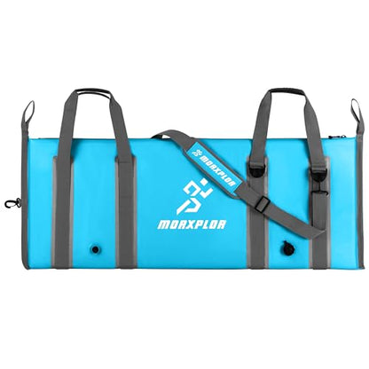 MORXPLOR Insulated Fish Cooler Bag for Fishing 41x17 47x17In 50x20In 60x24 72x30 80X40 Inches,Large Insulated Fish Kill Bag,Fishing Catch Bag Cooler with Water-resistant Zipper - color: 50inch aqua