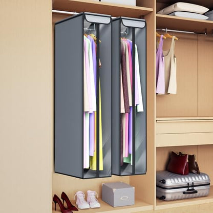 Univivi Garment Bags for Hanging Clothes 50", Hanging Garment Bags for Closet Storage with Large Clear Window, Garment Storage Bags for Suits, Coats, Dresses, 1 Pack - size: 50"-1PCS