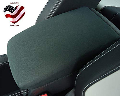 Car Console Covers Plus Neoprene Center Armrest Console Cover for Honda Pilot Models 2009-2015 for Center Console Lid Made in USA Black - color: BLACK