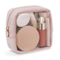 Pocmimut Clear Makeup Bag, Easy to Find Mini Makeup Bag for Purse, Travel Makeup Bag for Car, Compact Cosmetic Pouch for Daily Essentials,Pink - color: Pink, style: Mini