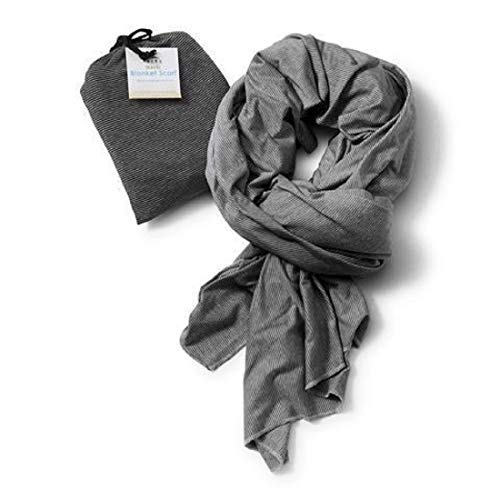 Bucky Jersey Stripe Travel Comfort, Blanket Scarf, Black Stripe (551253) - color: Black Stripe, style: Blanket Scarf