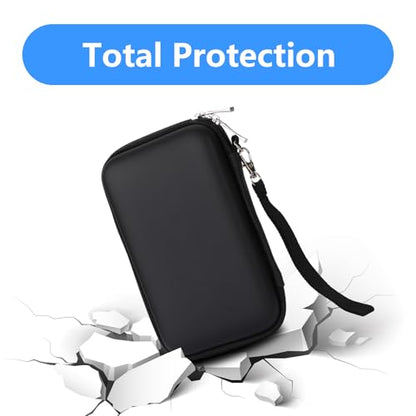 Gadget Case Waterproof Double Layers All-in-One Designed for External Hard Drive,USB Flash Drives,SD Card,Power Banks with Hand Strap (Black) - color: Black