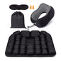 Travel mat - Inflatable Bubble Design, Used for car/Office/Airplane seat Cushion, Equipped with Storage Bags. Ergonomically Designed 3D Inflatable airbag, Including Neck Pillow kit (U-Shaped) - size: U-shaped