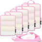 BAGAIL 6 Set Ultralight Compression Packing Cubes Packing Organizer for Travel Accessories Luggage Suitcase Backpack - color: Pink70D, style: Mesh Pattern