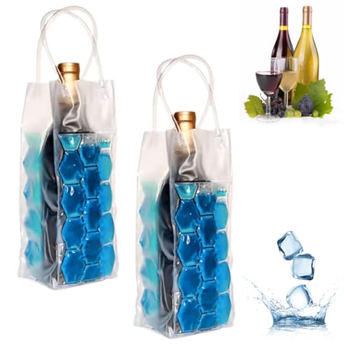 Ice Wine Bag Chiller Cooler - Wine Fridge for Red, White, Champagne or Sparkling. Set 2 (Blue) - style: Blue Wine Bag