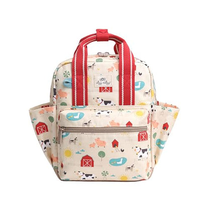 Itzy Ritzy Toddler Backpack - Daycare Bag - Features Adjustable Shoulder Straps, 2 Side Pockets & Spacious Interior with Wipeable Fabric Lining & Name Label, Farm Backpack - color: Farm
