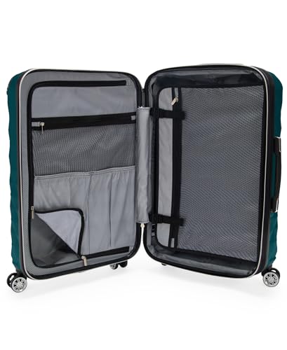Kenneth Cole REACTION Diamond Tower Collection Lightweight Hardside Expandable 8-Wheel Spinner Travel Luggage, Deep Teal, 2-Piece Set (20" & 28") - color: Deep Teal, size: 2-Piece Set (20" & 28")