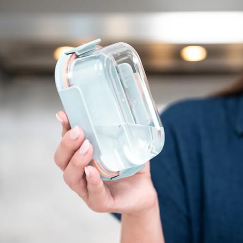 LocknLock Tritan Plastic Bisfree Modular Plus Food Storage Container Set, Lunch, Meal Prep, Stackable, BPA-Free, Leakproof, Freezer-Safe, 14 Pieces, 7 Boxes and 7 Lids, Mint, 1.5L - color: Mint, size: 14 set (7 containers & 7 Lids), 1500 ml