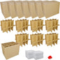 7 Sets Moving Boxes with Divider Kits,16 x 12 x 13 Inch Glassware Dish Packing Box Kitchen Moving Box Corrugate Dividers with 168 Pcs Foam Pouches,2 Pcs tape rolls with dispenser(Two Layer) - style: 7 Sets-two layer-16x12x13in