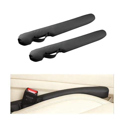 Car Seat Gap Filler, 2PCS Between Vehicle Seats Console Organizer Stop Things from Dropping, Automotive Interior Chair Gap Coverage Fill, Universal for SUV Automobile Truck (Black) - color: Black