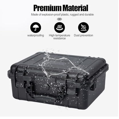 Hard Drive Case 3.5inch 20-Bay Multi-Protection HDD Storage Box Suitcase with Foam External Hard Drive Carrying Case Anti-Static Shock Moisture Proof for HDD/SSD/M.2