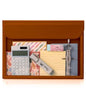 Mr. Pen- File Folder, Brown, Letter Size, Clear Plastic Folders for Documents - color: Brown