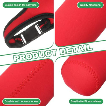 uxcell 2pcs Neoprene Carrier Water Bottle Sleeve, 15.5-20oz Insulated Water Glass Bottle Carrier Bag Collapsible Drink Bottle Sleeve Cover Holder with Handle, Red - color: Red