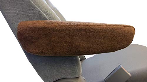 Car Console Covers Plus Pair of Fleece Armrest Covers Designed for Honda Pilot 2016-2022 for Pull Down Armrests Made in USA Brown - color: BROWN