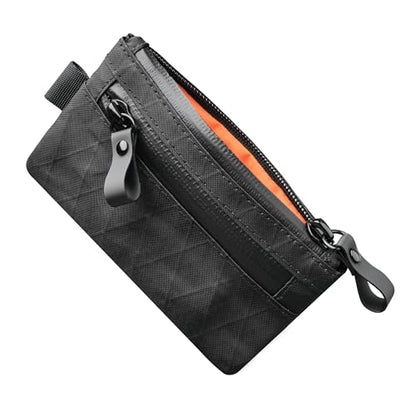 ALPAKA Zip Pouch Black X-Pac- RFID-Blocking Small Cash and Card Zip Wallet with Carbon Neutral, Weatherproof Fabrics, YKK Zipper, EDC Pouch for Men Travel - color: Black