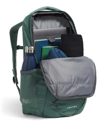 The North Face Women's Jester Everyday Laptop Backpack - Commuter Travel Bag, Laptop Sleeve, Water-Repellent, Duck Green Dark Heather, One Size - color: Duck Green Dark Heather