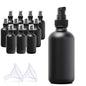 12Pack 120ml Matte Black Glass Pump Bottle with Black Pump Dispenser,4oz Small Dispenser, Travel Size Refillable Botttles for Lotions,Sercums,Essential Oils - color: 4oz Black(12pcs)