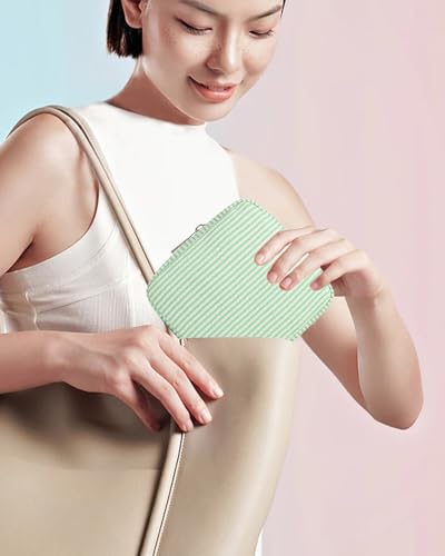 Small Makeup Bag, Mini Makeup Pouches for Purse Cute Cosmetics Bag Pouch with Slip-in Pockets Small Travel Toiletry Bag Makeup Storage Bag Lipstick Organizer Purse Essentials - color: 0-Mini Green