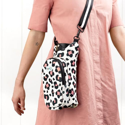 Swig Life Water Bottle Sling Bag, Water Bottle Holder with Adjustable Strap, Carrier Bag with Zippered Phone Pocket, Holds 36oz (Oh Happy Day) - color: Oh Happy Day